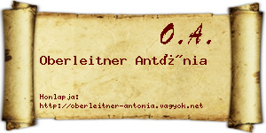 Oberleitner Antónia névjegykártya